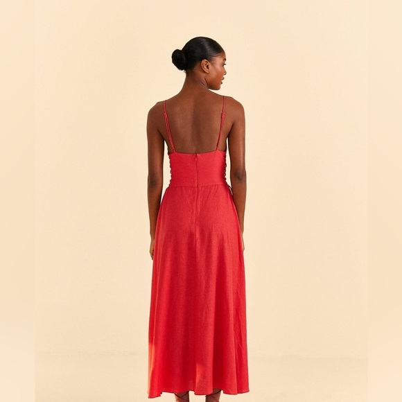 Farm Rio Elegant Red Maxi Dress - Picture 7 of 10
